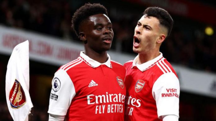 Bukayo Saka and Gabriel Martinelli were on the scoresheet for Arsenal