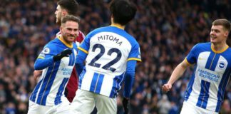 Alexis Mac Allister scored his first Premier League goal since winning the World Cup with Argentina to put Brighton in front