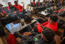 Morocco players spent hours waiting at Rabat Airport hoping for last-minute permission to fly but were eventually disappointed