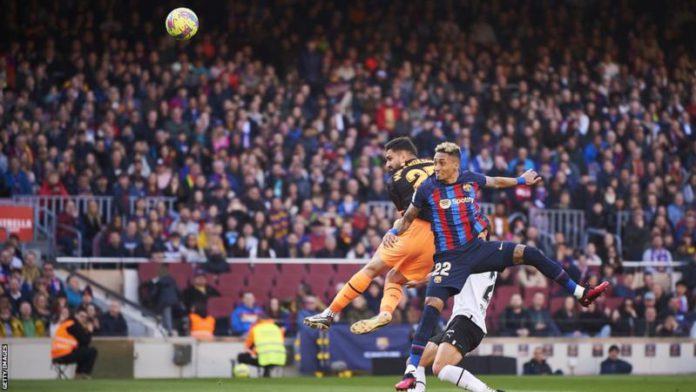 _128858297_gettyimages-1471451327 Raphinha has scored three headed goals for Barcelona in the league this season, having never done so for Rennes or Leeds