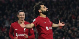 Mohamed Salah now has 22 goals in all competitions for Liverpool this season