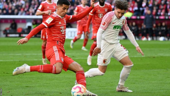 Joao Cancelo scored the first goal of his loan spell at Bayern Munich from Manchester City