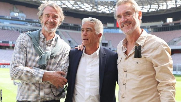 Sir Jim Ratcliffe (left) owns Ligue 1 club Nice