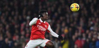 Nketiah limped off in his side's 4-0 win over Everton in March and has not appeared since
