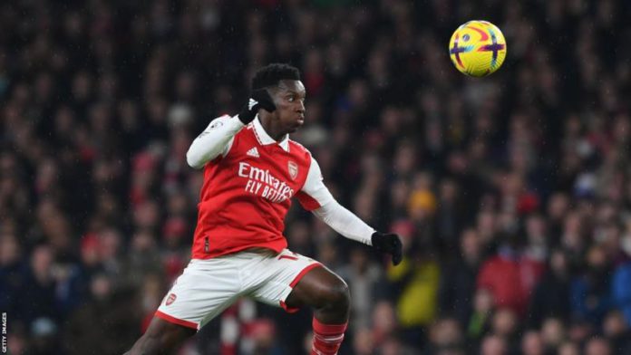 Nketiah limped off in his side's 4-0 win over Everton in March and has not appeared since