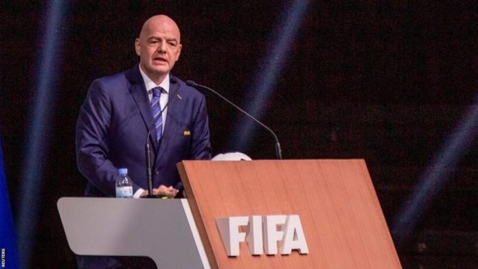 Gianni Infantino was re-elected at the 73rd Fifa congress in Kigali, Rwanda