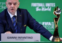 Gianni Infantino was speaking at the Fifa congress in Kigali, Rwanda, where he was re-elected as president