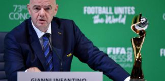 Gianni Infantino was speaking at the Fifa congress in Kigali, Rwanda, where he was re-elected as president