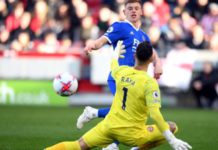 Harvey Barnes' goal was his ninth of the season