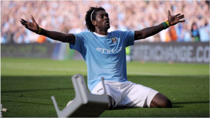 Emmanuel Adebayor earned a two-match ban when he taunted Arsenal fans in 2009