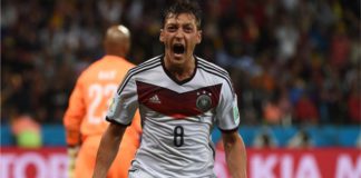 Mesut Ozil made the first of his 92 appearances for Germany in 2009