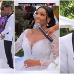 The bride vowed to be submissiv'e to her husband. Photo credit: Twitter/@yabaleftonline.