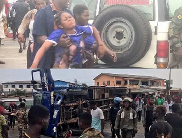 Scene of the accident at Nungua on March 3, 2023 Scene of the accident at Nungua on March 3, 2023