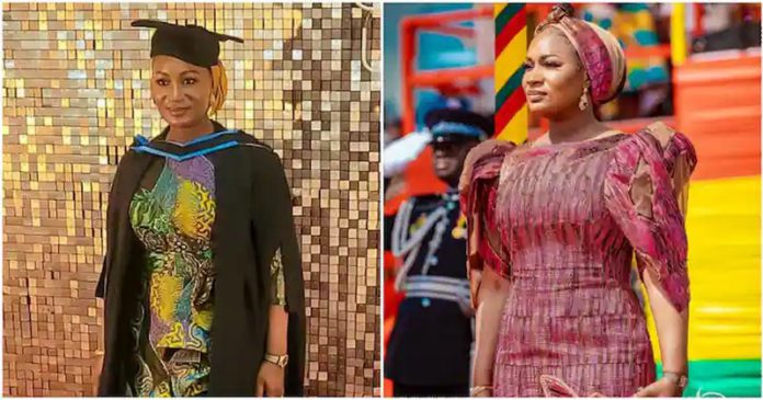 Samira Bawumia looking great in her graduation outfit Photo credit: sbawumia