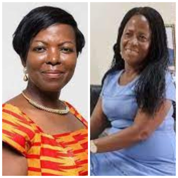 Lydia Alhassan (L) Ayawaso West Wuogon MP and Ada MP Comfort Cudjoe (R)