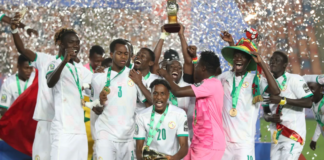 Senegal celebrate