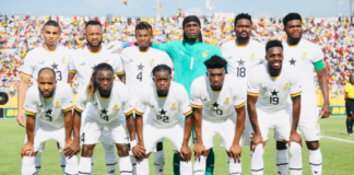 Black Stars team against Angola