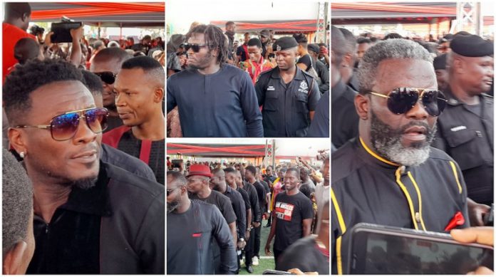Asamoah Gyan, Sulley Muntari, Samuel Osei Kuffour, and a host of other ex-Ghana internationals commiserated with Christian Atsu's family. Photo credit: @sportsbriefcom
