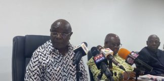 Former speaker of Parliament, Edward Doe Adjaho is chairman of the vetting committee, he announced the positions on the ballots to the media.