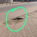 The gutter in which the baby was dumped source: Daily Graphic