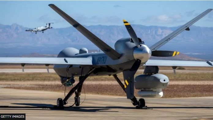 Reaper drones are full-size aircraft designed for high-altitude reconnaissance and surveillance source: gettyimages