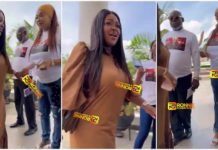 Jackie Appiah, Kalsoume Sinare and Kofi Adjorlolo selling tickets at Action Chapel. Photo Source: @ronnieiseverywehre_official