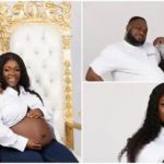 Ghanaian actress Tracey Boakye and her husband look lovely in white outfits. source: tracey_boakye