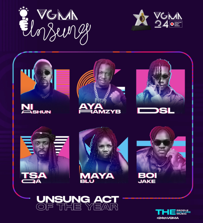 VGMA Nominees, compiled by Adomonline.com