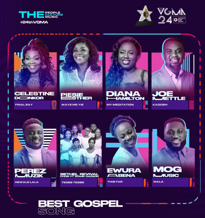 VGMA Nominees, compiled by Adomonline.com