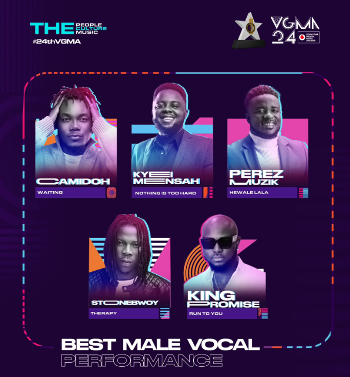 VGMA Nominees, compiled by Adomonline.com