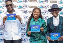 Medikal and his wife, Fella Makafui support Shatta Wale during his Shaxi activation in Accra