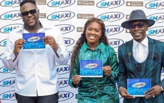 Medikal and his wife, Fella Makafui support Shatta Wale during his Shaxi activation in Accra