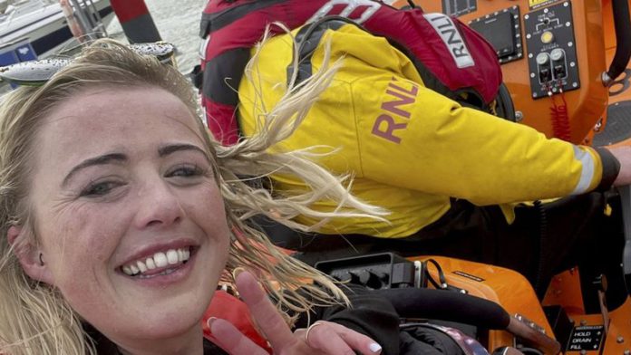 Lifeguards took less than half and hour to rescue Michaela Ogilvie after she became stuck (Image: Courtesy Michaela Ogilvie / SWNS)