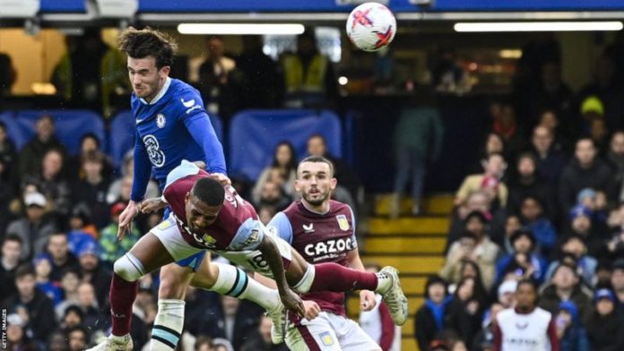 Chelsea had 25 shots with eight on target while Villa managed five attempts, two on target