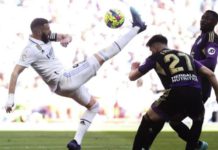 Karim Benzema scored a hat-trick in the first half for the first time in his Real Madrid career