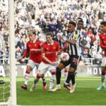 Manchester United keeper David de Gea made a crucial double save to deny Newcastle's Alexander Isak and Joe Willock in the first half