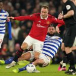 Christian Eriksen was forced off in the 57th minute against Reading in January after this challenge by Andy Carroll