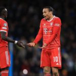 Sadio Mane (left) and Leroy Sane argued during the latter stages of Tuesday's defeat at Manchester City
