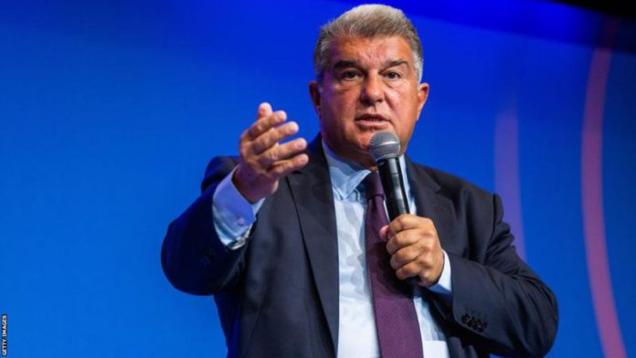 Joan Laporta was re-elected as Barcelona's president in 2021