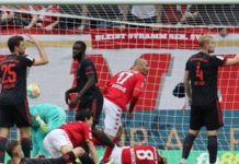 Ludovic Ajorque equalised for Mainz as they stunned Bayern Munich by scoring three goals in 14 minutes