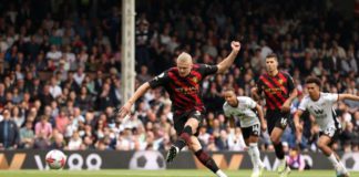 Only Ruud van Nistelrooy in 2002-03 (for Manchester United) has a better 100% record for penalties in a Premier League season (eight out of eight) than Haaland in 2022-23, who has scored all seven he has taken