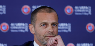 UEFA President Aleksander Ceferin attends a news conference during the 46th UEFA congress in Vienna, Austria, May 11, 2022. REUTERS/Leonhard Foeger