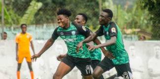 Dreams FC celebrate