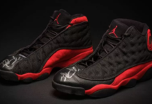 A pair of Air Jordan XIIIs worn by Michael Jordan during the 1998 NBA Finals has sold for $2.2m