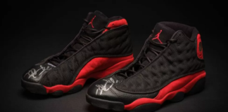 A pair of Air Jordan XIIIs worn by Michael Jordan during the 1998 NBA Finals has sold for $2.2m