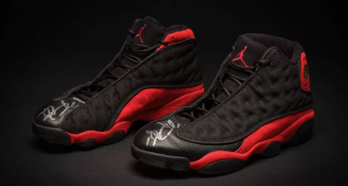 A pair of Air Jordan XIIIs worn by Michael Jordan during the 1998 NBA Finals has sold for $2.2m