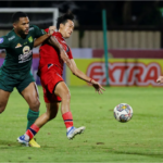 Arema and Persebaya played in an empty stadium in Jakarta, Indonesia this week. Willy Kurniawan/Reuters