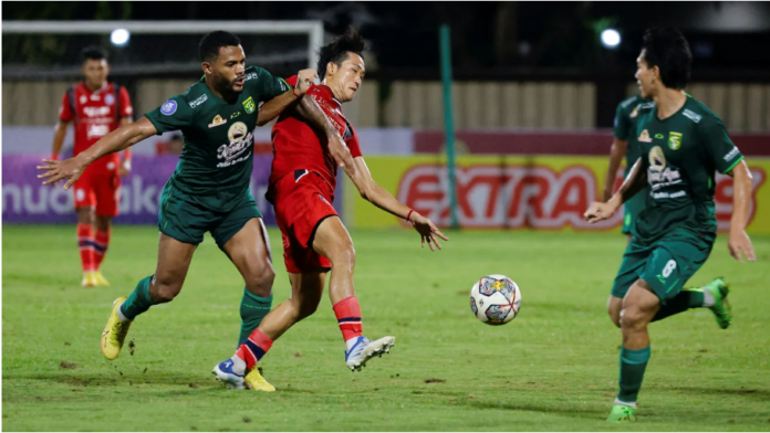 Arema and Persebaya played in an empty stadium in Jakarta, Indonesia this week. Willy Kurniawan/Reuters