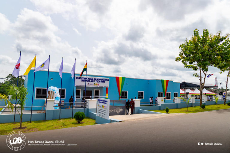 Ursula Owusu honours mum with library, tech hub at Akim Oda [Photos]