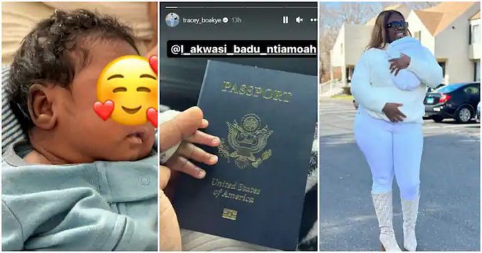 Tracey Boakye Secures Passport For Her New Born Son Akwasi Badu Ntiamoah Photo Source: tracey_boakye